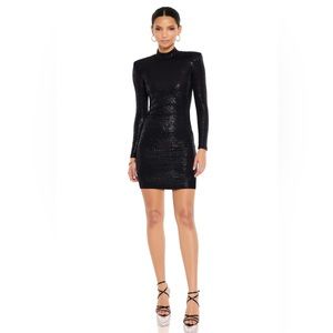Nookie Seduce Long sleeve Mini Dress in black, NWT, Small